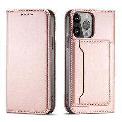 Hurtel Magnet Card Case skirtas iPhone 13 Pro, rožinis kaina ir informacija | Telefono dėklai | pigu.lt