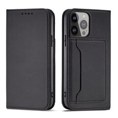 Hurtel Magnet Card Case skirtas iPhone 13 Pro Max, juodas kaina ir informacija | Telefono dėklai | pigu.lt