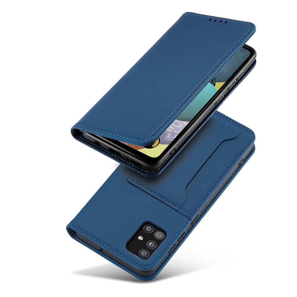 Hurtel Magnet Card Case skirtas Samsung Galaxy A52 5G, mėlynas kaina ir informacija | Telefono dėklai | pigu.lt