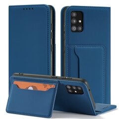 Hurtel Magnet Card Case skirtas Samsung Galaxy A52 5G, mėlynas kaina ir informacija | Telefono dėklai | pigu.lt