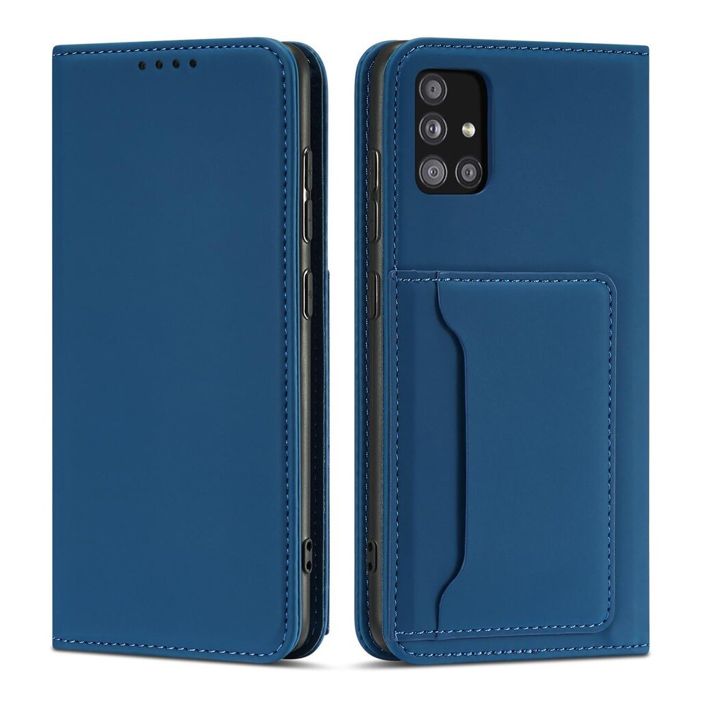 Hurtel Magnet Card Case skirtas Samsung Galaxy A52 5G, mėlynas kaina ir informacija | Telefono dėklai | pigu.lt