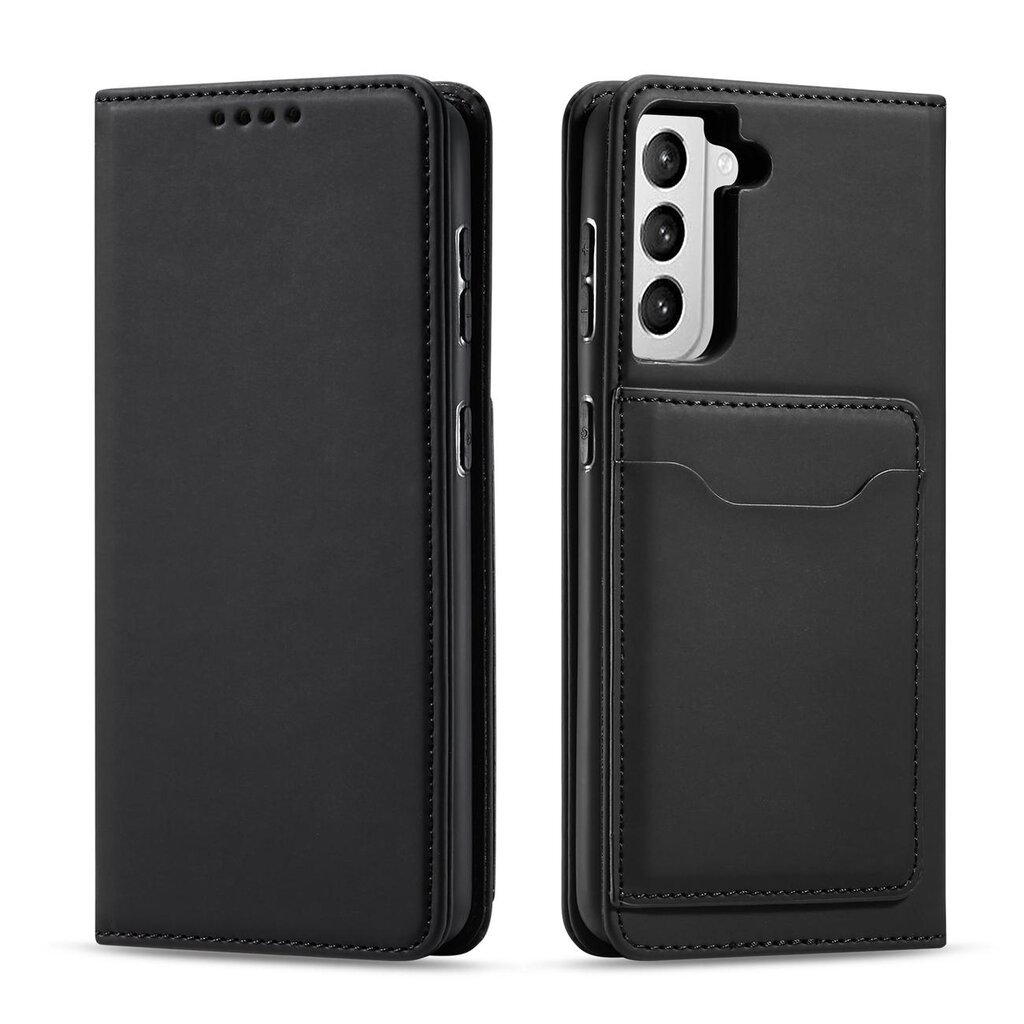 Hurtel Magnet Card Case skirtas Samsung Galaxy S22, juodas цена и информация | Telefono dėklai | pigu.lt