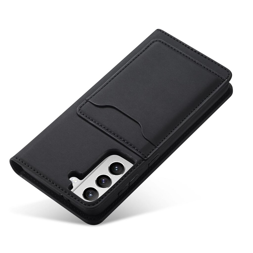 Hurtel Magnet Card Case skirtas Samsung Galaxy S22, juodas kaina ir informacija | Telefono dėklai | pigu.lt
