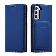 Hurtel Magnet Card Case skirtas Samsung Galaxy S22, mėlynas kaina ir informacija | Telefono dėklai | pigu.lt