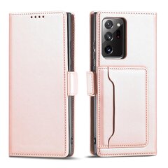 Hurtel Magnet Card Case skirtas Samsung Galaxy S22 Ultra, rožinis kaina ir informacija | Telefono dėklai | pigu.lt