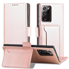 Hurtel Magnet Card Case skirtas Samsung Galaxy S22 Ultra, rožinis kaina ir informacija | Telefono dėklai | pigu.lt