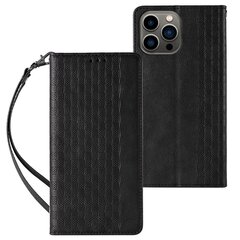 Hurtel Magnet Strap Case skirtas iPhone 12 Pro Max, juodas kaina ir informacija | Telefono dėklai | pigu.lt
