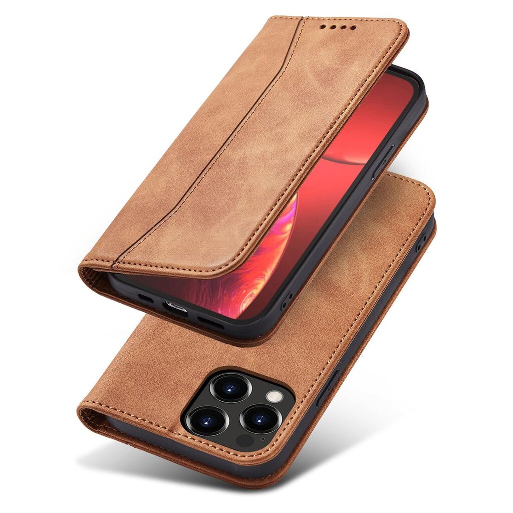 Hurtel Magnet Fancy Case skirtas iPhone 13 Pro Max, rudas kaina ir informacija | Telefono dėklai | pigu.lt