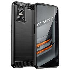 Чехол Hurtel Carbon для Realme GT Neo 3, чёрный цена и информация | Чехлы для телефонов | pigu.lt