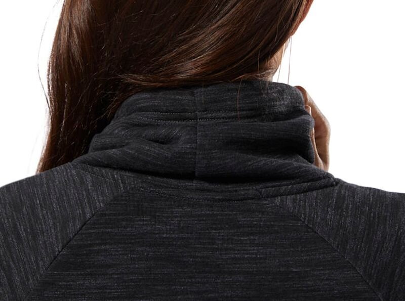 Džemperis moterims Reebok Te Marble Cowl D95546, juodas kaina ir informacija | Džemperiai moterims | pigu.lt