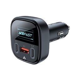 Автомобильное зарядное устройство Acefast, 101W, 2x USB Type C/USB, PPS, AFC, FCP, чёрное (B5) цена и информация | Зарядные устройства для телефонов | pigu.lt