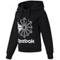 Džemperis moterims Reebok Cl Fl Big Logo Hood EB5135, juodas kaina ir informacija | Džemperiai moterims | pigu.lt