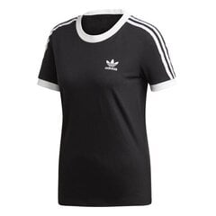 Футболка с коротким рукавом женская Adidas 3 Stripes, чёрная цена и информация | Футболка женская | pigu.lt
