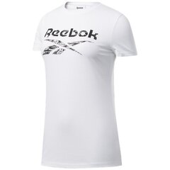 Marškinėliai moterims Reebok fk6735, balti kaina ir informacija | Marškinėliai moterims | pigu.lt