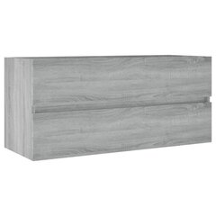 vidaXL Spintelė praustuvui, pilka ąžuolo, 100x38,5x45cm, mediena цена и информация | Шкафчики для ванной | pigu.lt