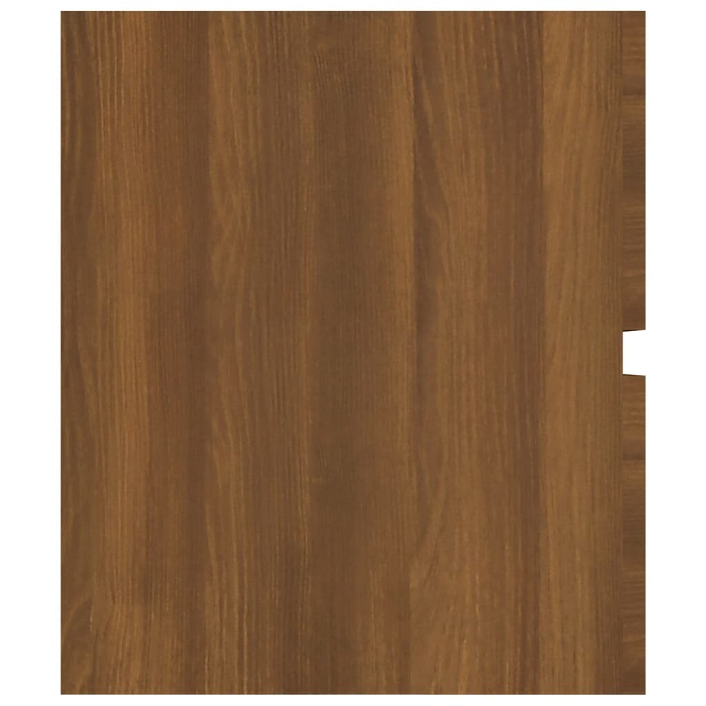 vidaXL Spintelė praustuvui, ruda ąžuolo, 100x38,5x45cm, mediena kaina ir informacija | Vonios komplektai | pigu.lt