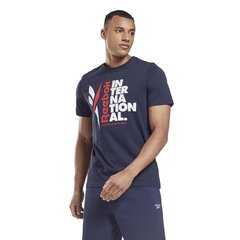 Marškinėliai vyrams Reebok Verbiage Graphic Tee Gs4205, mėlyni kaina ir informacija | Vyriški marškinėliai | pigu.lt