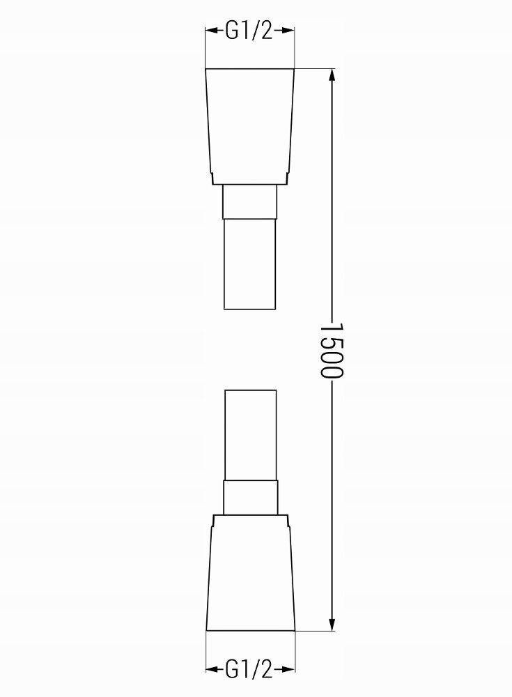 Mexen dušo žarna 150 cm, PVC, white цена и информация | Maišytuvų ir dušų priedai | pigu.lt