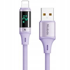 Mcdodo DIGITAL PRO USB ir iPhone 12W 1,2 m rausvas telefono kabelis kaina ir informacija | Laidai telefonams | pigu.lt