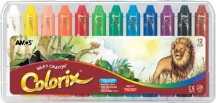 Акварельные мелки 3 в 1 Amos «Colorix Silky Crayon», 12 цветов цена и информация | Принадлежности для рисования, лепки | pigu.lt