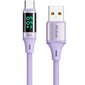 Mcdodo DIGITAL PRO USB TYP-C 5A 66W 1,2 m ilgio telefono kabelis violetinės spalvos kaina ir informacija | Laidai telefonams | pigu.lt