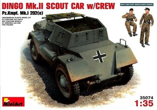 Klijuojamas Modelis MiniArt 35074 Dingo Mk II ( Pz.Kpfw.MK 1 202 (e)) w/crew 1/35 kaina ir informacija | Klijuojami modeliai | pigu.lt