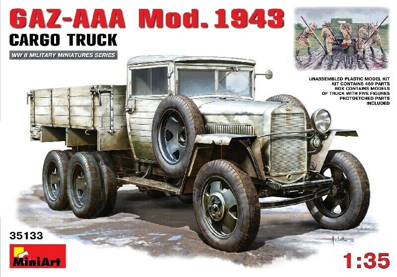 Klijuojamas Modelis MiniArt 35133 GAZ-AAA Mod. 1943 Cargo Truck 1/35 цена и информация | Klijuojami modeliai | pigu.lt