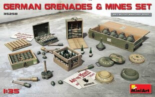 Klijuojamas Modelis MiniArt 35258 German Grenades & Mines Set 1/35 kaina ir informacija | Klijuojami modeliai | pigu.lt