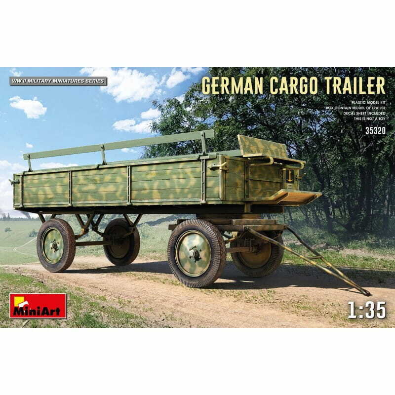 Klijuojamas Modelis MiniArt 35320 German Cargo Trailer 1/35 цена и информация | Klijuojami modeliai | pigu.lt