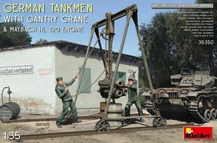 Сборная модель MiniArt - German Tankmen with Gantry Crane & Maybach HL 120 Engine, 1/35, 35350 цена и информация | Склеиваемые модели | pigu.lt