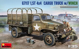 Сборная модель MiniArt - Chevrolet G7117 1,5T 4x4 Cargo Truck w/Winch, 1/35, 35389 цена и информация | Склеиваемые модели | pigu.lt