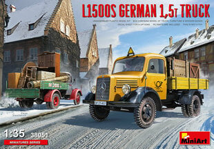 Klijuojamas Modelis MiniArt 38051 L1500S German 1,5t Truck 1/35 kaina ir informacija | Klijuojami modeliai | pigu.lt