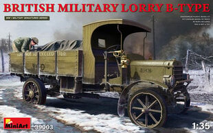 Сборная модель MiniArt - British Military Lorry B-Type, 1/35, 39003 цена и информация | Склеиваемые модели | pigu.lt