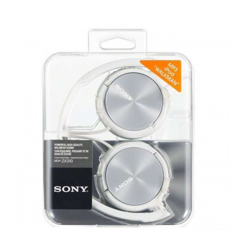 Sony MDRZX310W.AE kaina ir informacija | Ausinės | pigu.lt