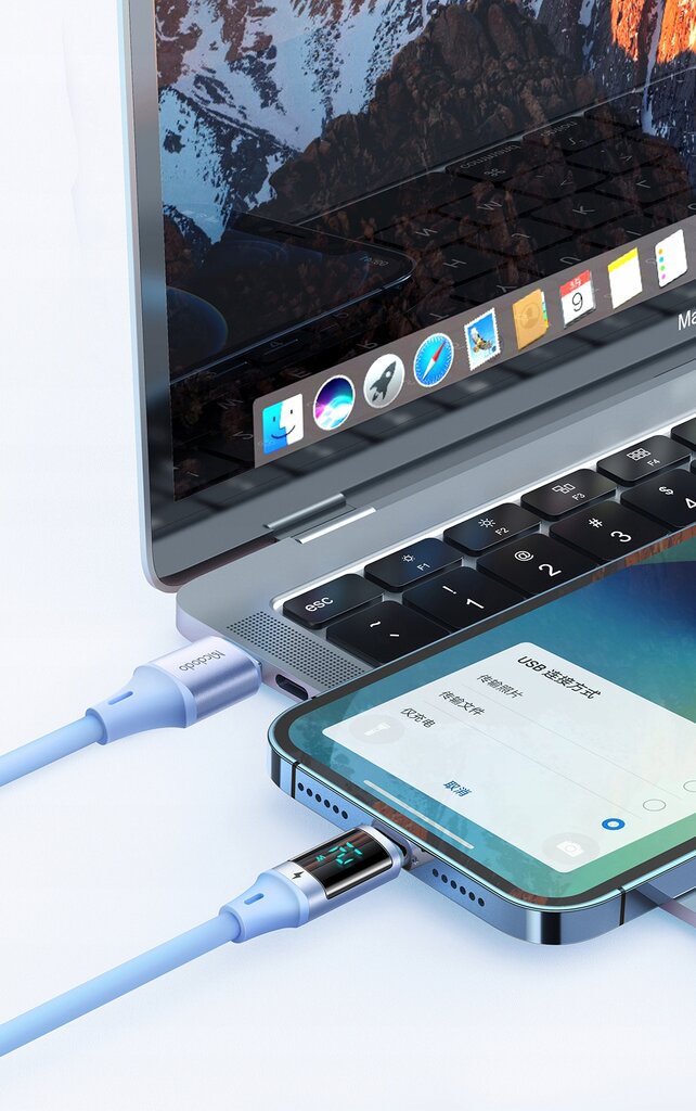 "Mcdodo DIGITAL PRO" USB ir "iPhone" 12W 1,2 m mėlynas telefono kabelis kaina ir informacija | Laidai telefonams | pigu.lt