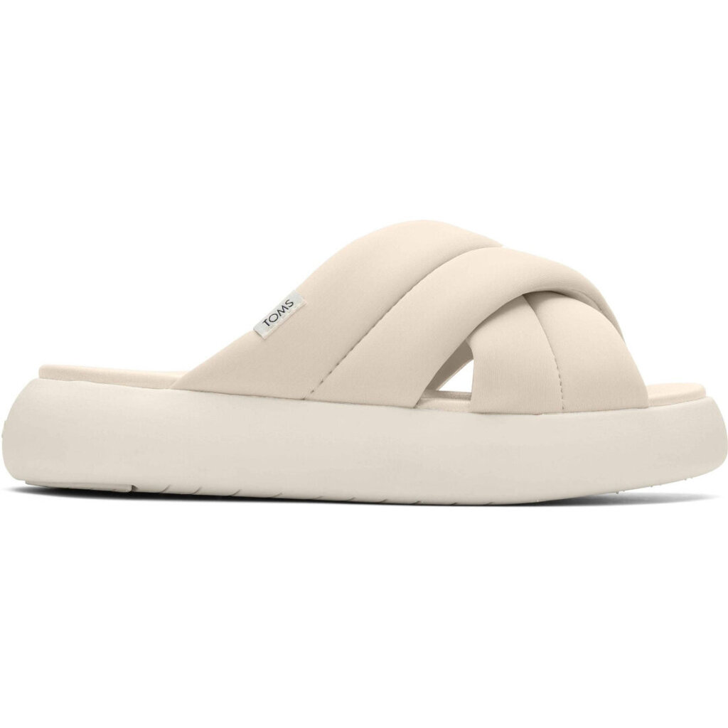 Šlepetės moterims Toms Repreve Jersey Womens Mallow Crossover Sandal 171728, smėlio spalvos kaina ir informacija | Šlepetės moterims | pigu.lt