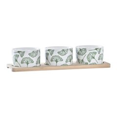 Комплект для аперитива DKD Home Decor Листья Бамбук Керамика (28 x 9,7 x 1,5 cm) (4 Предметы) цена и информация | Посуда, тарелки, обеденные сервизы | pigu.lt