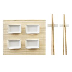 Набор для суши DKD Home Decor Натуральный Белый Бамбук (28 x 22 x 2,5 cm) цена и информация | Посуда, тарелки, обеденные сервизы | pigu.lt