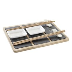Набор для суши DKD Home Decor Натуральный Чёрный Доска Бамбук (25 x 19 x 3 cm) цена и информация | Посуда, тарелки, обеденные сервизы | pigu.lt