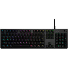 LOGITECH G512 laidinė LIGHTSYNC mechaninė žaidimų klaviatūra - CARBON - RUS - USB - TACTILE kaina ir informacija | Klaviatūros | pigu.lt