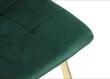 Minkšta valgomojo kėdė A2A CN-6004, žalia su auksiniu rėmu kaina ir informacija | Virtuvės ir valgomojo kėdės | pigu.lt
