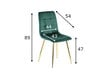 Minkšta valgomojo kėdė A2A CN-6004, žalia su auksiniu rėmu цена и информация | Virtuvės ir valgomojo kėdės | pigu.lt