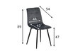Minkšta valgomojo kėdė A2A CN-6004, pilka kaina ir informacija | Virtuvės ir valgomojo kėdės | pigu.lt