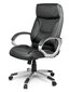 Biuro kėdė, odinė, Eago juoda kaina ir informacija | Biuro kėdės | pigu.lt