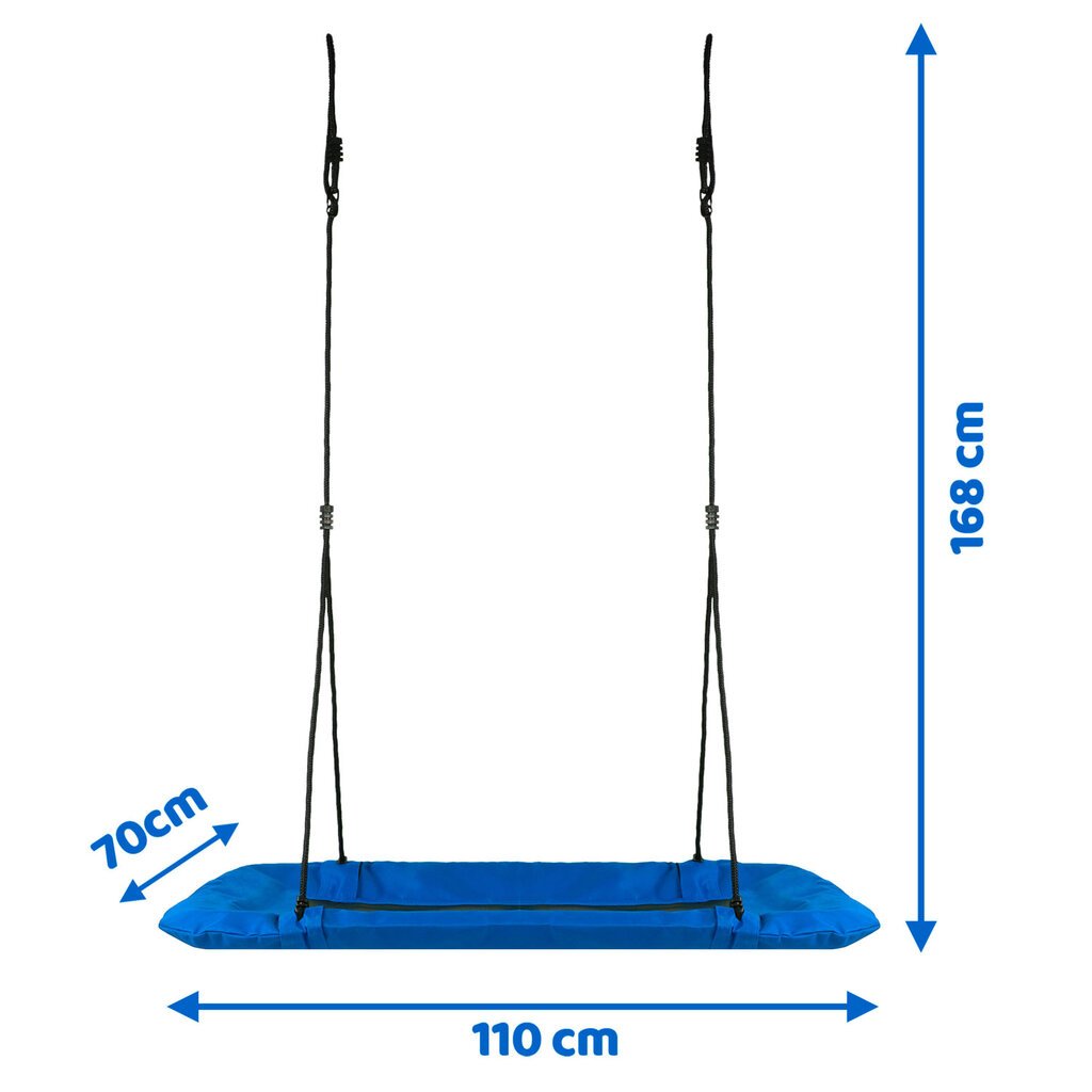 Stačiakampio formos sūpynės - lizdas, 110 x 70 cm. kaina ir informacija | Sūpynės | pigu.lt