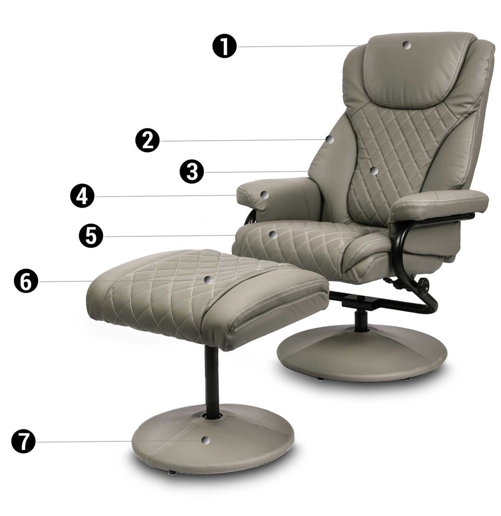 Supamas krėslas su kėdute, Sofotel kaina ir informacija | Lauko kėdės, foteliai, pufai | pigu.lt