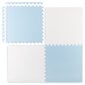 Porolono kilimėlis - dėlionė, Ricokids, balta ir mėlyna цена и информация | Lavinimo kilimėliai | pigu.lt