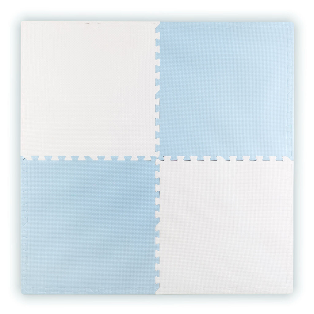 Porolono kilimėlis - dėlionė, Ricokids, balta ir mėlyna kaina ir informacija | Lavinimo kilimėliai | pigu.lt
