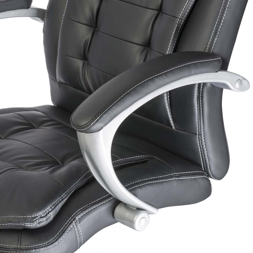 Biuro kėdė, odinė, Toronto juoda цена и информация | Biuro kėdės | pigu.lt