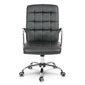 Biuro kėdė, odinė, Benton, juoda kaina ir informacija | Biuro kėdės | pigu.lt